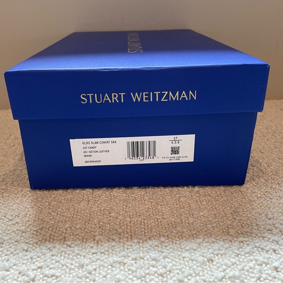 NIB Stuart Weitzman Pink Goldie Glam Convertible Sneaker 6.5 - Picture 4 of 8